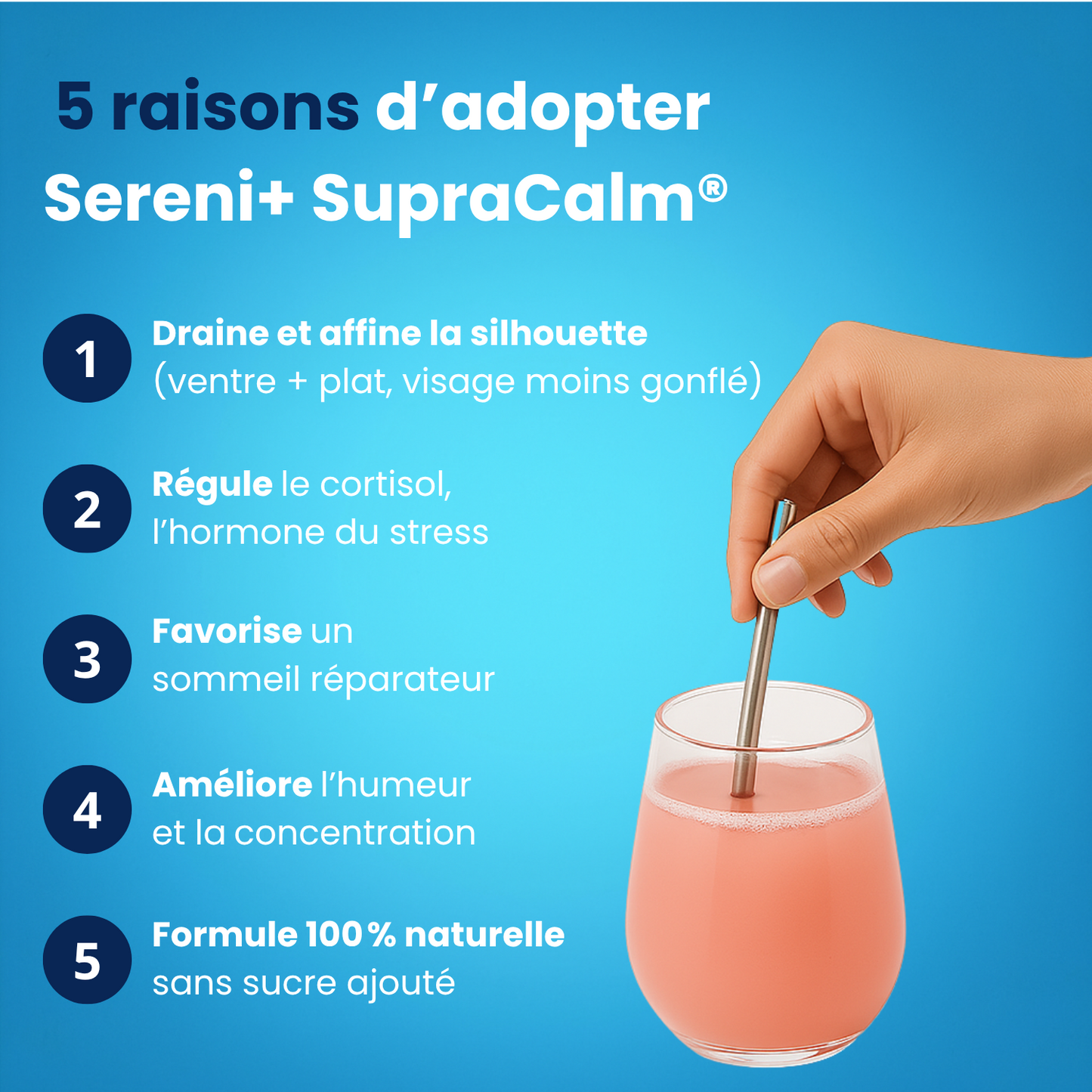 Sereni+ Supracalm® – Mélange à boire pour équilibrer le cortisol