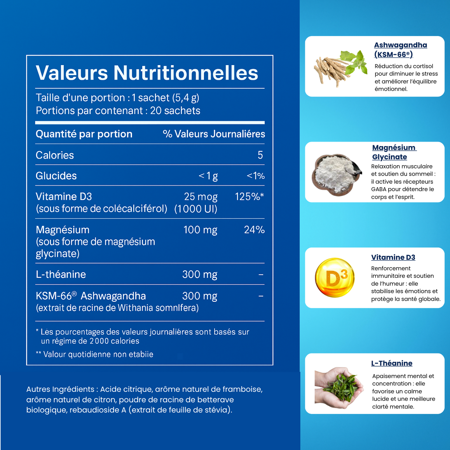Sereni+ Supracalm® – Mélange à boire pour équilibrer le cortisol